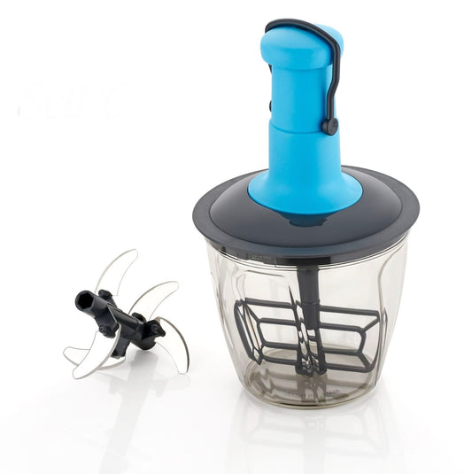 HAND POWERED MANUAL FOOD CHOPPER Effortless Chopping & Mixing