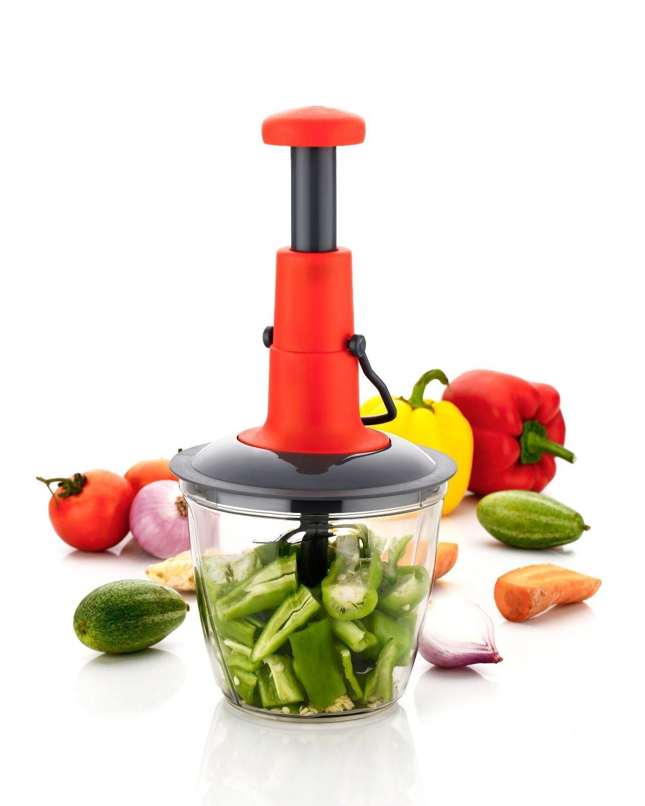 HAND POWERED MANUAL FOOD CHOPPER Effortless Chopping & Mixing
