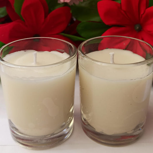 Classy Candles – Set of 2 White Wax Candles in Clear Glass Jars | Elegant & Minimalist Candles for Home, Events & Wellness