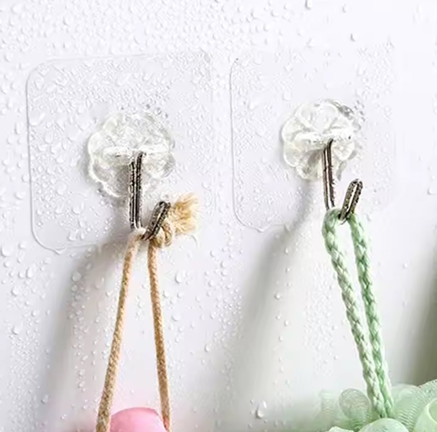 Heavy-Duty Adhesive Wall Hooks – No Drilling, Transparent Design (Pack of 50)