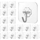 Heavy-Duty Adhesive Wall Hooks – No Drilling, Transparent Design (Pack of 24)