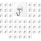 Heavy-Duty Adhesive Wall Hooks – No Drilling, Transparent Design (Pack of 50)