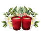 Classy Candles – Set of 2 Red Wax Candles in Glass Jars | Elegant & Fragrant Décor Candles for Home, Yoga & Gifting