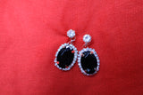 Drop Earrings with Crystal Stud - SheZari