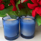 Classy Candles – Set of 2 Blue Wax Candles in Glass Jars | Soothing Aromatic Candles for Spa, Meditation & Home Styling