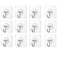 Heavy-Duty Adhesive Wall Hooks – No Drilling, Transparent Design (Pack of 12)